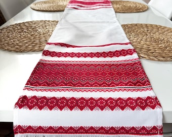 Ukrainian Embroidered Towel Rushnyk Runner | Slavic Table Decor | Made in Ukraine | Wedding Rushnyk