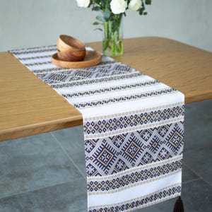 Ukraine Table Runner Rushnyk – Ukrainian Towel Embroidered Runner – Boho Slavic Tablecloth, Folk Art Home Decor Gift