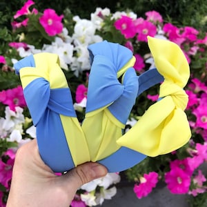 Ukrainian headband women top knot alice band | Ukraine blue yellow hair bow | hair accessories | made in Ukraine