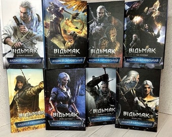 8 Ukrainische Bücher The Witcher Andrzej Sapkowski | komplette Sammlung | Fantasy-Buch Set