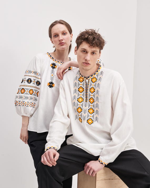 Blusa ucraniana vyshyvanka de lino bordada para mujer, arte