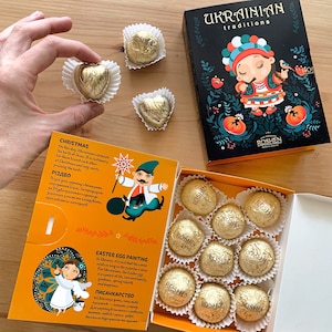 Boîte de bonbons bonbons au chocolat ukrainien Roshen | Cadeaux ukrainiens souvenir | fabriqué en Ukraine
