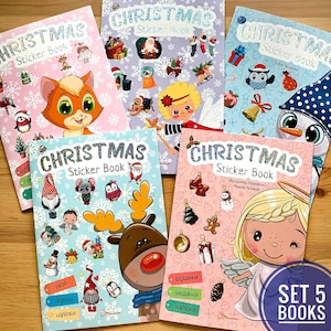 Libro de pegatinas de aprendizaje para niños sobre la Navidad en Ucrania: San Nicolás, carta a Papá Noel, hojas para colorear