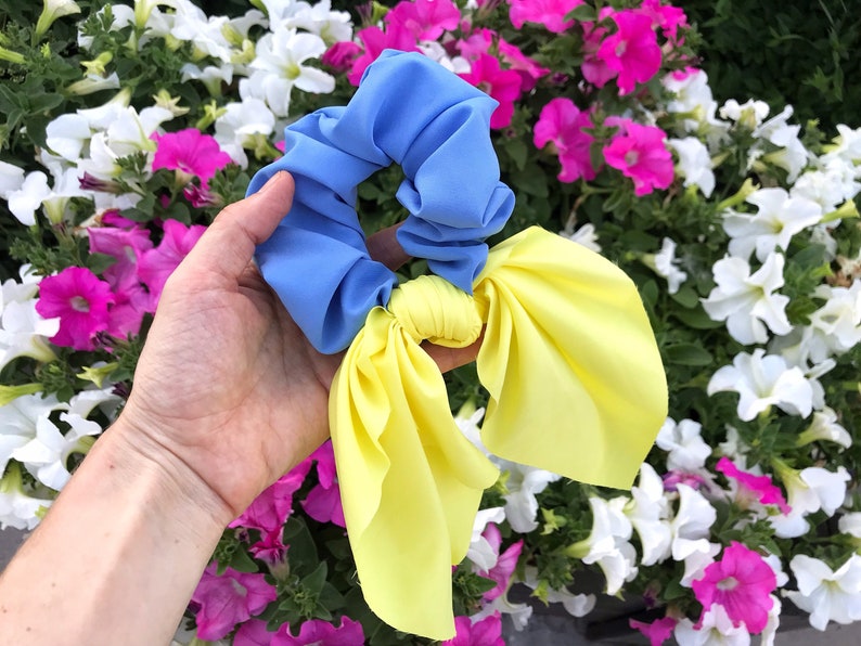 Ukrainian headband women top knot alice band | Ukraine blue yellow hair bow | hair accessories | made in Ukraine image 10