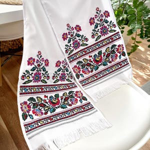 Hutsul Rushnyk with embroidery – Embroidered Towel Made in Ukraine | Ukrainian Folk Art & Gifts