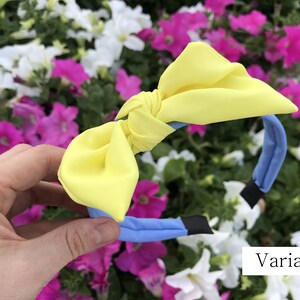 Ukrainian headband women top knot alice band | Ukraine blue yellow hair bow | hair accessories | made in Ukraine image 7