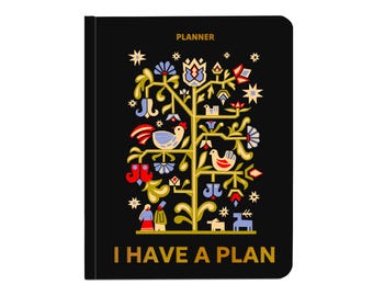 Ukrainian folk art planner notebook with ornament | Ukrainian sellers | made in Ukraine gifts