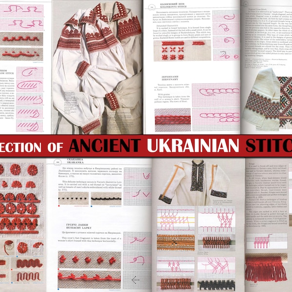 Tutoriels Ukraine art populaire vintage point de croix modèle livre | Broderie ukrainienne | Vyshyvanka