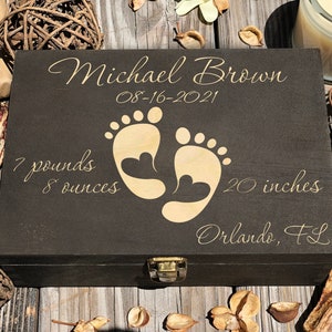 Personalized Baby Box, Memory Box For Kids, Wooden Box, Baby Boy Gift, Newborn Gift, New Parents Gift, Keepsake Box, 1st Birthday Gift