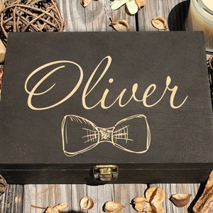 Personalized Men&#39;s Wooden Keepsake Box, Groomsmen Gift