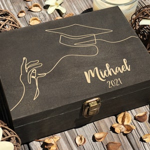 Graduation Box Personalized Box, Graduation Gift For Him, Graduation Gift Box, Graduation Gift For Her, Custom Box, Memory Box, Keepsake Box