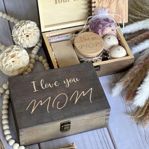 I Love You Mom, Personalized Wooden Box, Mothers Day Gift Set, Mothers Day Box, Keepsake Box, Memory Box, Gift For Mom, Gift Box For Mother