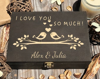 Personalized Wooden Keepsake Box – Engraved Memory Gift