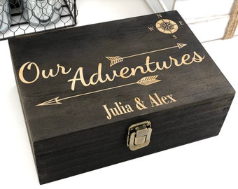 Newlywed Gift Anniversary Gift Memory Stick Our Memories Keepsake Box Wedding Photo Box USB Flash Drive Laser Engraved Wedding Gift