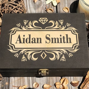 Personalized Wooden Keepsake Box, Engraved Gift