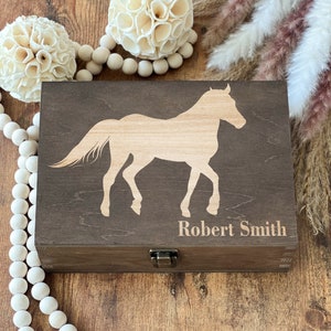 Horse Box, Wooden Box, Personalized Box, Horse Memory Box, Horse Gifts, Keepsake Box, Custom, Photo Box, Box For Kid, Horse Gifts For Women