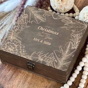 Christmas Decorations, Memorial Box, Keepsake Box, Custom Box, Personalized Christmas Gifts For Mom, Wooden Card Box, Laser Engraving