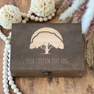 Wooden Box, Memorial Box, Custom Box, Keepsake Box, Personalized Gift For Men, 50th Anniversary Gift For Parents, Wedding Gift Idea