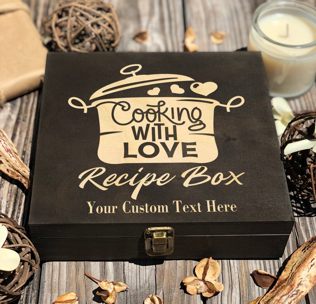 Personalized Recipe Box, Custom Family Recipe Box, Recipe Card Box