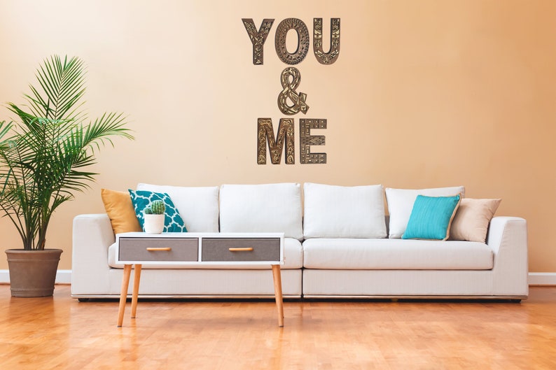 You Me Sign 3d Wood Wall Art Wooden Letters Me And You Etsy