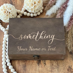 Personalized Wooden Keepsake Box: Custom Name Memory Box