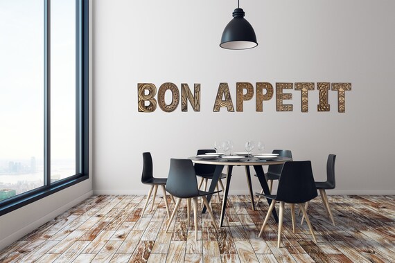 Bon Appetit Sign 3d Wood Wall Art Restaurant Decor Cafe Sign Restaurant Sign French Kitchen Sign Rustic French Country Sign Wall Sign