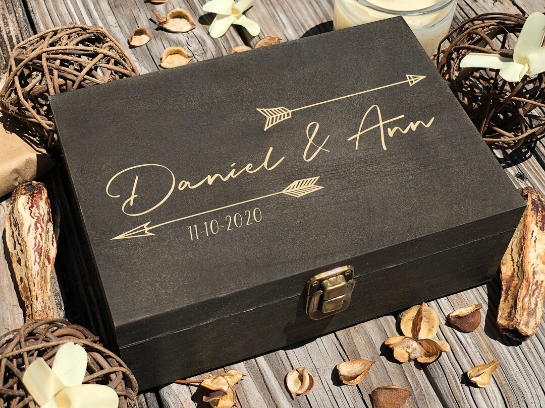 Personalized Box Wooden Custom Box Arrows Keepsake Box Etsy