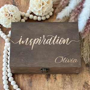 Personalized Wooden Keepsake Box, Engraved Memory Box