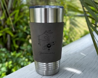 Custom Goddess Magic Tumbler – Personalized Stainless Steel Vegan Leather Cup