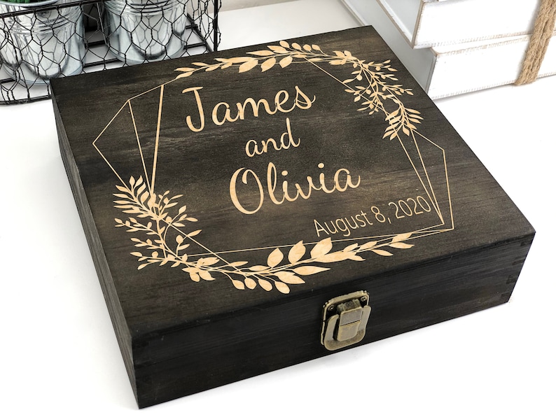 Guest Box with hearts Wooden Guest Book Drop Box Wedding Guest Book Alternative Guest Book Custom Guest Book Wedding box Wedding gift