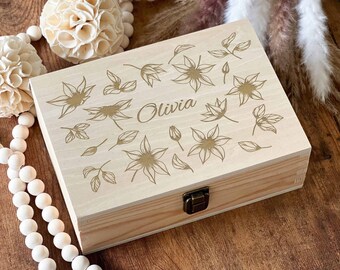 Clematis Flower Memory Box: Personalized Keepsake Gift - Etsy
