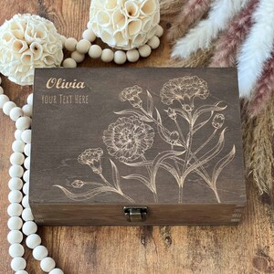 Scatola dei ricordi personalizzata con incisione: scatola dei ricordi del matrimonio