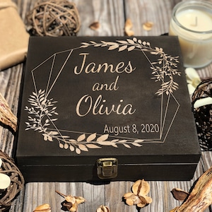 Alternative Guest Book, Wooden Box, Custom Guest Book, Wooden Guest Book, Drop Box Wedding Guest Book, Wedding gift, Wedding box, Engraved