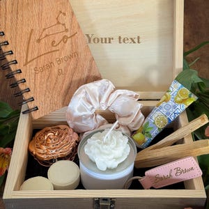 Personalized Leo Zodiac Keepsake Box, Astrology Birthday Gift Set image 5