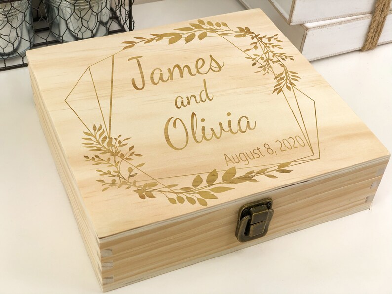 Guest Box with hearts Wooden Guest Book Drop Box Wedding Guest Book Alternative Guest Book Custom Guest Book Wedding box Wedding gift