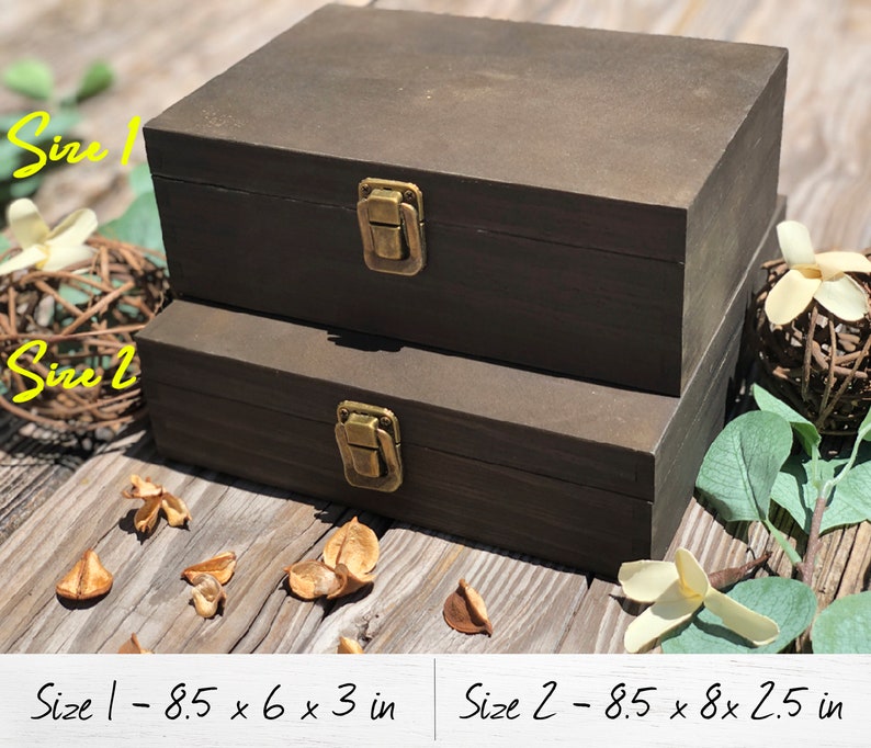 Cadeaux personnalisés pour elle, boîte à bijoux en bois personnalisée, boîte Lily Design, boîte à souvenirs, gravure laser en bois, boîte cadeau souvenir, cadeaux danniversaire image 9