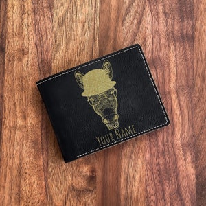 Cartera de cuero con divertido diseño de burro con sombrero: regalo único para las fiestas, ideal para papá, mamá, hermano, hermana, amigo, maestro