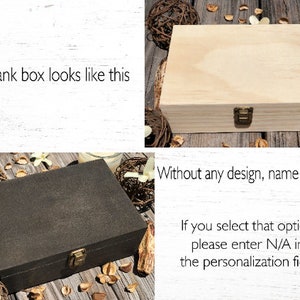 Our Adventures Box, Merry Christmas, Wooden Box, Custom Box, Keepsake Box, Memory Box, Wooden Anniversary Gift, Engraved Box, Travel Gifts image 10