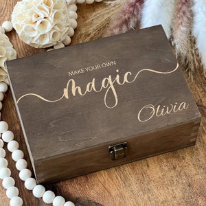 Personalized Wooden Keepsake Box: Custom Engraved Memory Box