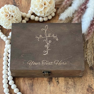 Personalized Wooden Keepsake Box: Engraved Memorial Gift