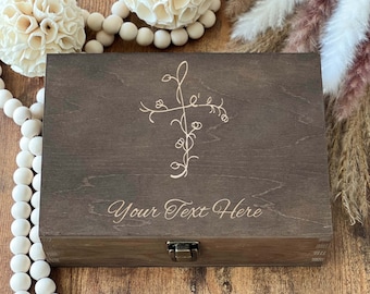 Personalized Memorial Keepsake Box, Custom Remembrance Gift