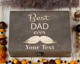 Personalized Wooden Keepsake Box – Engraved Father's Day Gift