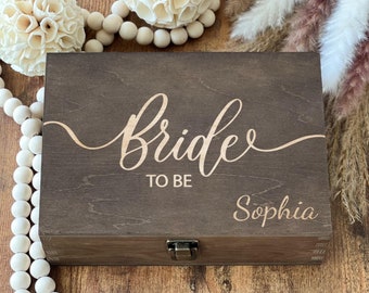 To Be Bride, Personalized Box, Custom Box, Memory Box, Keepsake Box, Bride To Be Gift, Wooden Box, Gift For Wedding, Women Gift, Storage Box