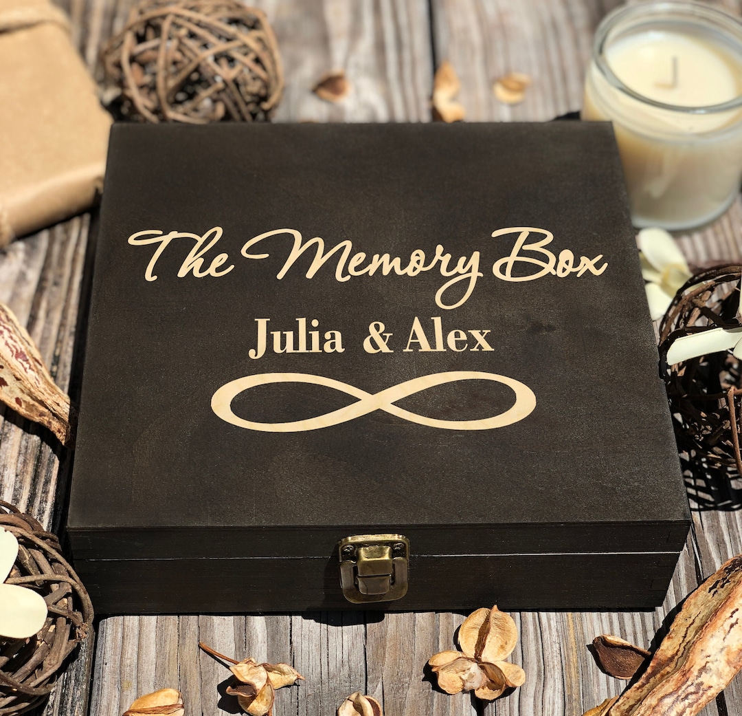 Personalized Wooden Memory Box, Laser Engraved Keepsake - Etsy