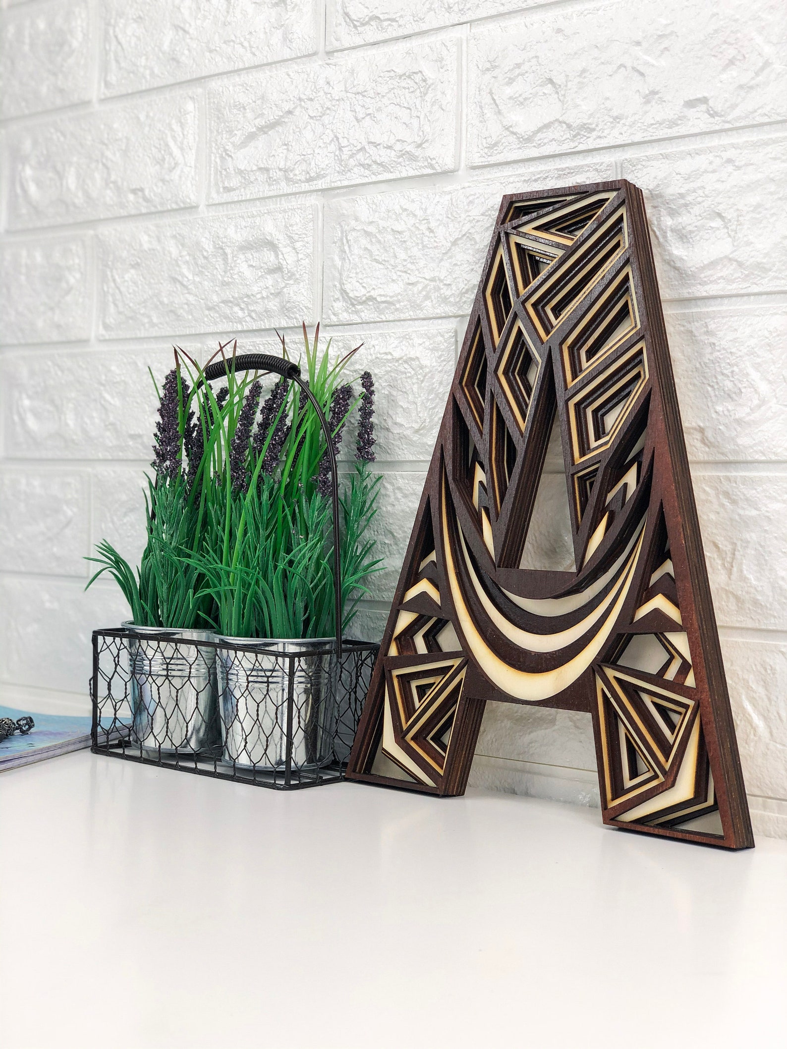 3D Wooden letter A wood letters custom wood letters letter Etsy