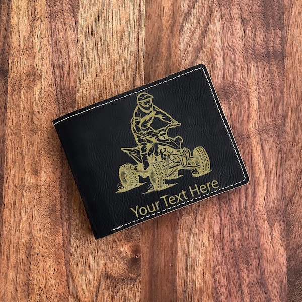 Quad Bike Ride Leather Wallet: Adventure in Your Pocket - For Off-Road Lovers, Dads, Brothers, Adventure Junkies on Special Days