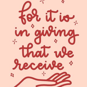 For It Is In Giving That We Receive iPhone Wallpaper, Cell Phone Wallpaper, phone background, Phone Wallpaper, iPhone background