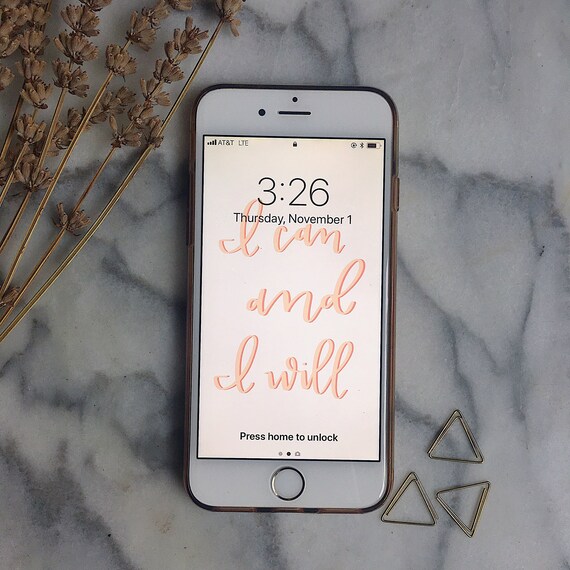 Ich Kann Und Ich Werde Inspirierende Telefon Wallpaper Lock Etsy