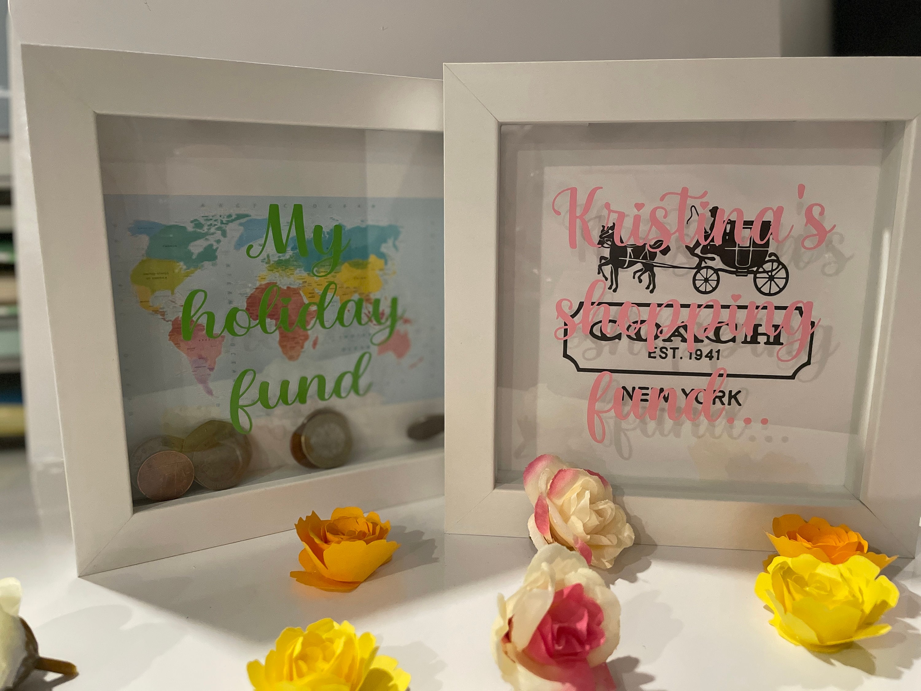 Personalised Money Box Frame / Money Saving Frame / Money Frame / Money