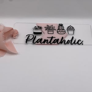 Acrylic plant bookmarks